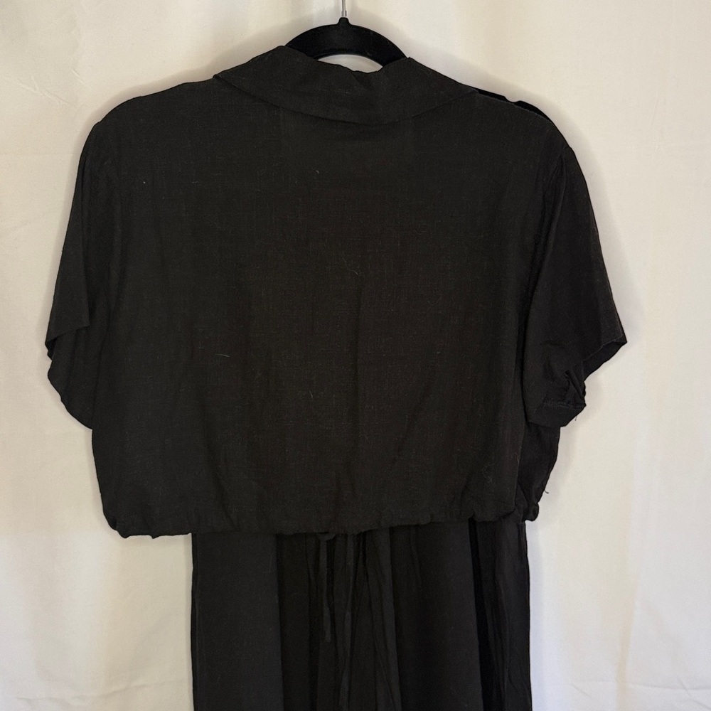 NEW VICI Linen Gabbie Short Sleeve Button Up Top and High Rise Pants Outfit Set - Picture 13 of 16